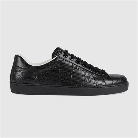 gucci ace negros|Gucci ace gg leather.